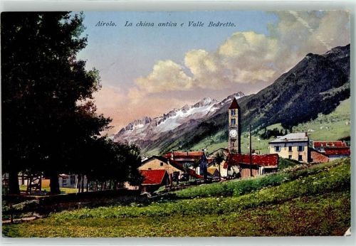 Airolo 1912 Chiesa antica Valle Bedretto