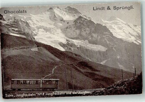 Jungfraubahn Lindt und Sprüngli Werbung Bergbahn