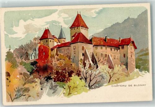 Blonay 1913 Chateau Werbung Chocolats Peter&Kohler Vevey