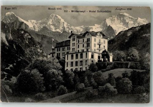 Wilderswil 1922 Hotel Schönbühl Eiger Mönch Jungfrau