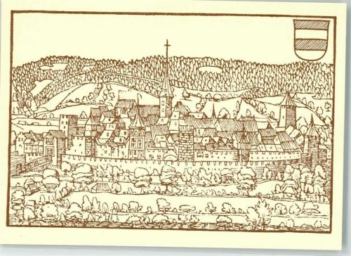 Zofingen Ansicht des Ortes aus J.Stumpfs Chronik aus dem Jahr 1545