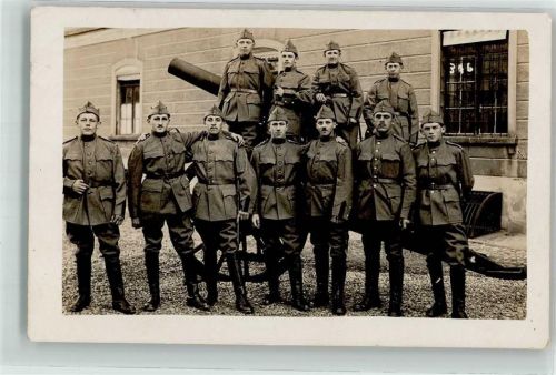 8500 Frauenfeld 1924 Foto AK Uniform Kaserne Ort lt. Stempel