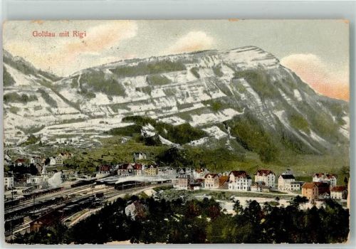 6410 Goldau 1906 - Bahnhof Eisenbahn