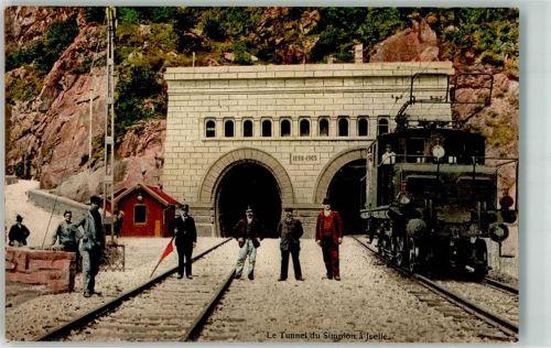 Simplon Eisenbahn Lokomotive Simplontunnel