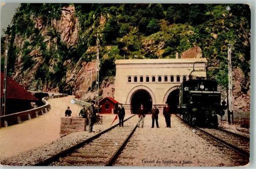 Simplon Eisenbahn Lokomotive Simplontunnel