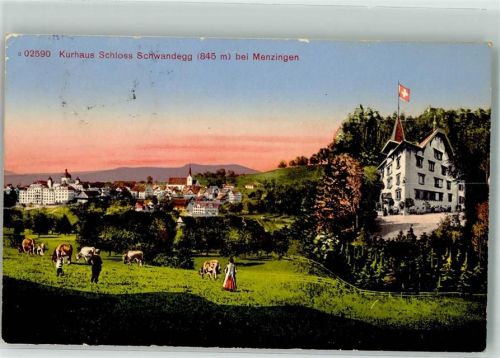 Menzingen 1916 Kurhaus Schloss Schwandegg