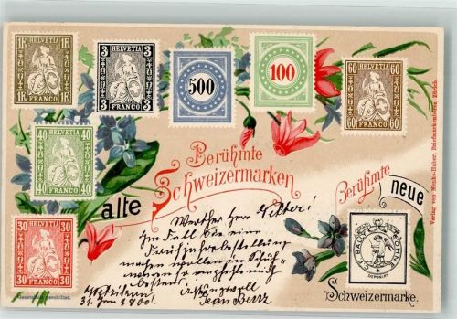 Wetzikon ZH 1900 Schweizermarken Lithographie