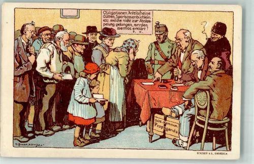 sign. Annen Sozialistische Kommunistische Propaganda Künstlerkarte