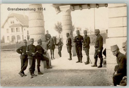 1914 Grenze Wache Uniform Waffen Feldpost Bataillon Nr. 69