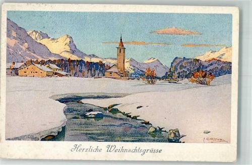 Sils/Segl Baselgia sign. Christoffel, A. Weihnachtsgrüße