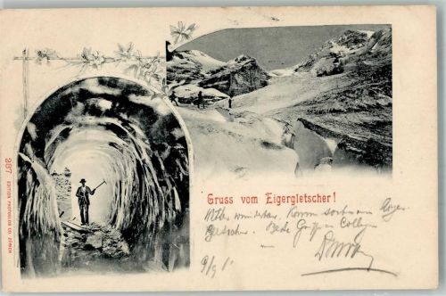 Eigergletscher 1900 Höhle Tunnel Eigergletscher