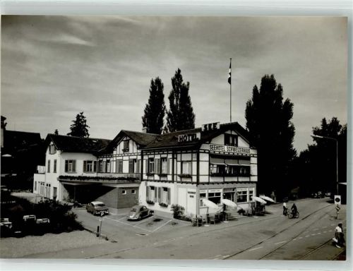 8590 Romanshorn Foto AK Hotel Schweizerhaus VW Käfer Auto