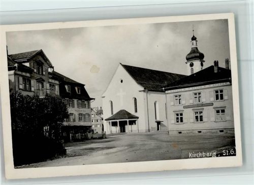 9533 Kirchberg SG 1937 Foto AK ca 1925 , Partie bei der Kirche, gute Erhaltung AK