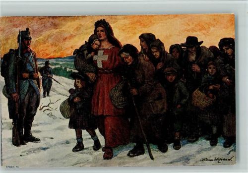 Flüchtlinge u. Helvetia - 1915 - gute Erhaltung