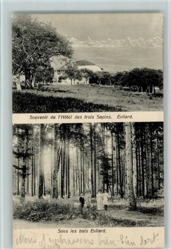 Leubringen 1910 Souvenir de I`Hotel des trois Sapins,Sous les bois Evilard, Verlag Gränicher Biel Dep.,gute Erhaltung AK
