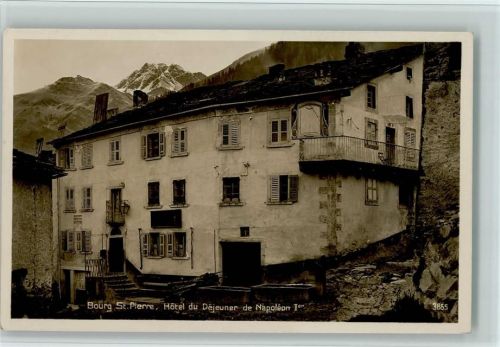 Bourg-St-Pierre 1927 Hotel du Dejeuner de Napoleon I, gute Erhaltung AK