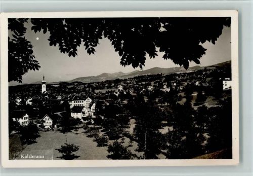 8722 Kaltbrunn 1911 Foto AK Teilansicht mit Kirche, gute Erhaltung AK