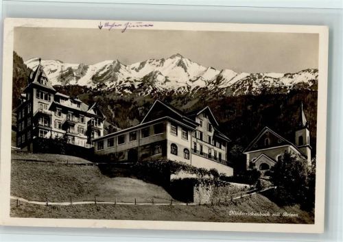 Niederrickenbach 1928 Teilansicht mit Kirche, Verlag Götz Nr. 2682, gute Erhaltung AK