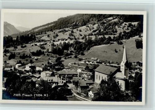 Fiesch Teilansicht mit Kirche, Verlag SG Nr. 2905, gute Erhaltung AK