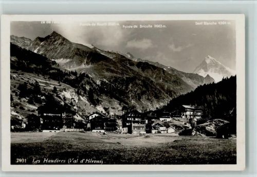 Les Haudères 1931 Teilansicht, Verlag Phototypie Nr. 7931, gute Erhaltung AK