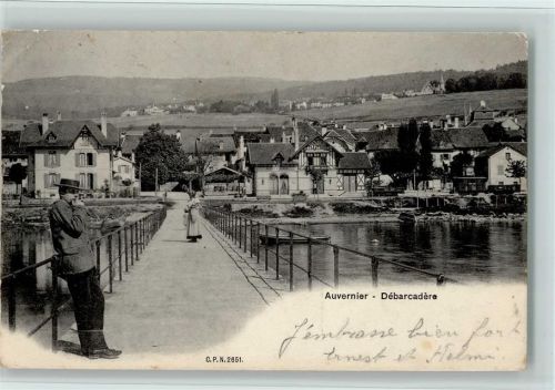 Auvernier 1905 Teilansicht am Wasser ( Debarcadere), Verlag C.P.N. Nr. 2651, gute Erhaltung AK