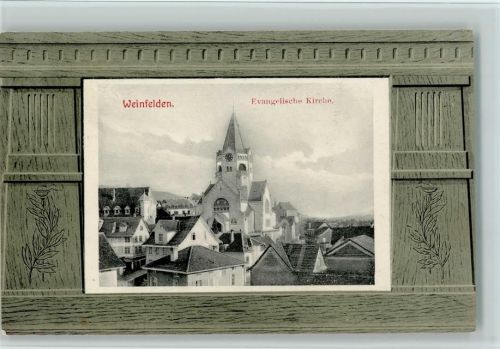 8570 Weinfelden - Schmuckrahmen - ev. Kirche , gute Erhaltung AK