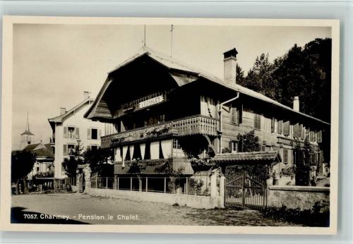 Charmey Verlag SG Societe Graphique Nr. 7057, Pension le Chalet, gute Erhaltung AK