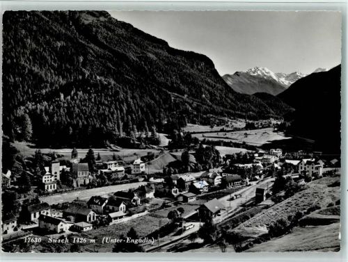 7542 Susch 1970 - Telansicht, gute Erhaltung AK