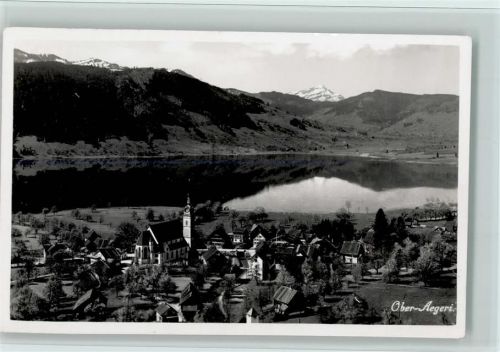 Oberägeri 1938 Teilansicht, gute Erhaltung AK