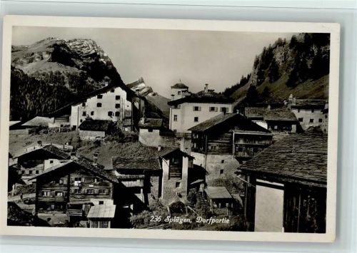Splügen 1925 Dorfpartie, gute Erhaltung AK