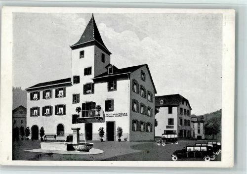 Sierre Hotel de la Poste, gute Erhaltung AK
