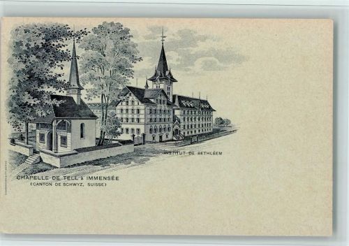 6405 Immensee Künstlerkarte Institut de Bethlehem , Chapelle de Tell, gute Erhaltung AK