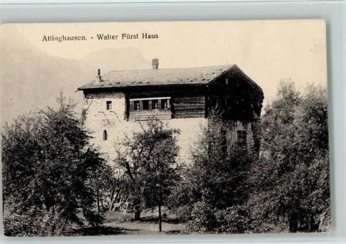 6468 Attinghausen 1927 - Walter Fürst Haus, gute Erhaltung AK