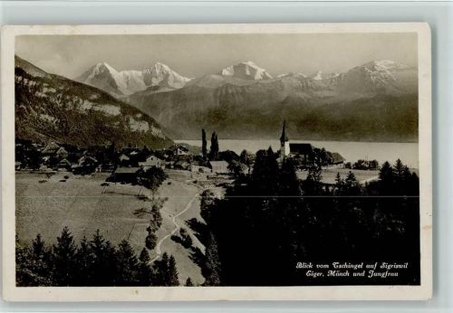 Sigriswil 1931 Blick vom Tschingel auf die Stadt , gute Erhaltung AK