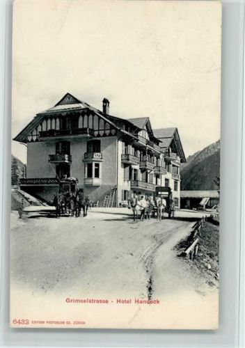 Guttannen 1906 Grimselstrasse - Hotel Handeck , Kutsche , gute Erhaltung AK