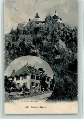 8314 Kyburg 1909 - Schloss und Gasthof zum Hirschen, Flecken