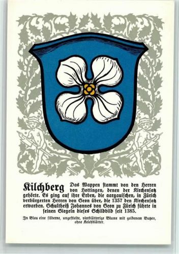 8802 Kilchberg ZH - Nr. 22 , Zürcher Gemeindewappen, sehr gute Erhaltung AK