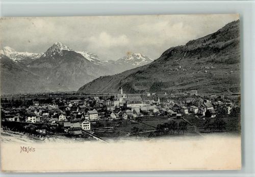 Näfels 1908 Vue generale, gute Erhaltung , kleine Flecken AK