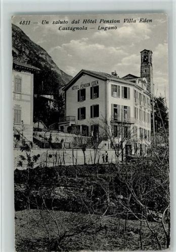 6976 Castagnola 1911 - hotel Villa Eden, gute Erhaltung AK