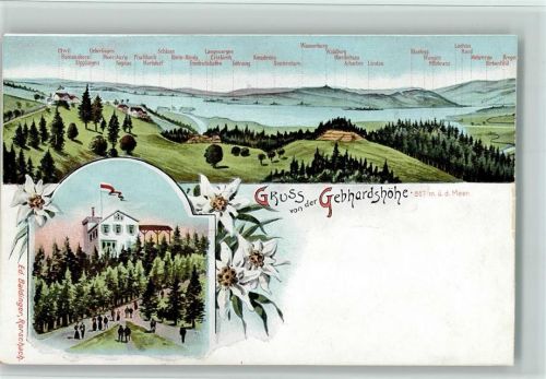 8596 Münsterlingen 1898 - Gruss aus - Gebhardshöhe , sehr gute Erhaltung AK