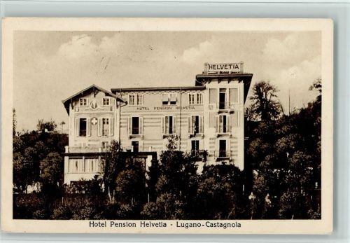 6976 Castagnola 1922 - Hotel Helvetia, Verlag Trüb & Cie - gute Erhaltung AK