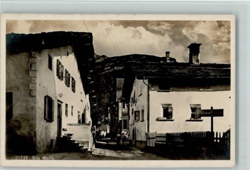 Sils/Segl Maria 1935 Nr. 21737 Wehrli - Straßenbild