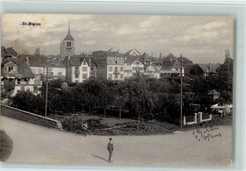 St-Blaise 1917 Teilansicht , Fahrrad