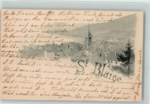 St-Blaise 1898 Teilansicht AK