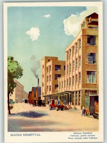 Oberkempttal 1929 Maggi Fabrik - Mittlerer Fabrikhof, sehr gute Erhaltung AK