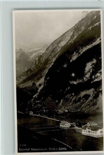 Wasserauen Bahnhof Wasserauen Blick zum Säntis
