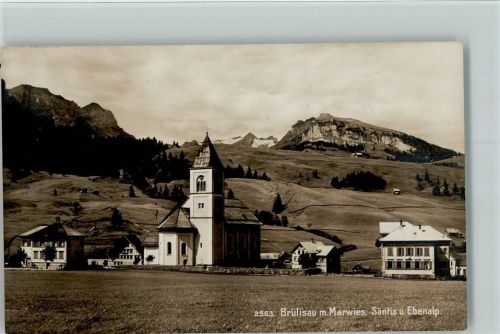 Brülisau 1910 mit Marwies Säntis und Ebenalp