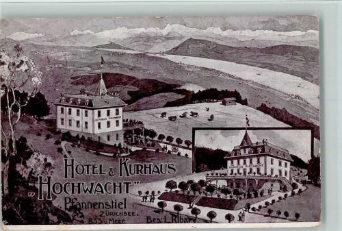 Pfannenstiel 1908 Hotel u. Kurhaus Hochwacht Rinder Alpen