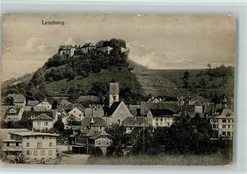 Lenzburg 1910 Teilansicht mit Burg keine AK