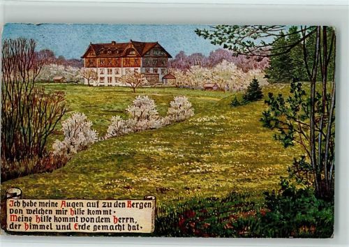 St Chrischona 1919 Künstlerkarte Religion Spruch - AK